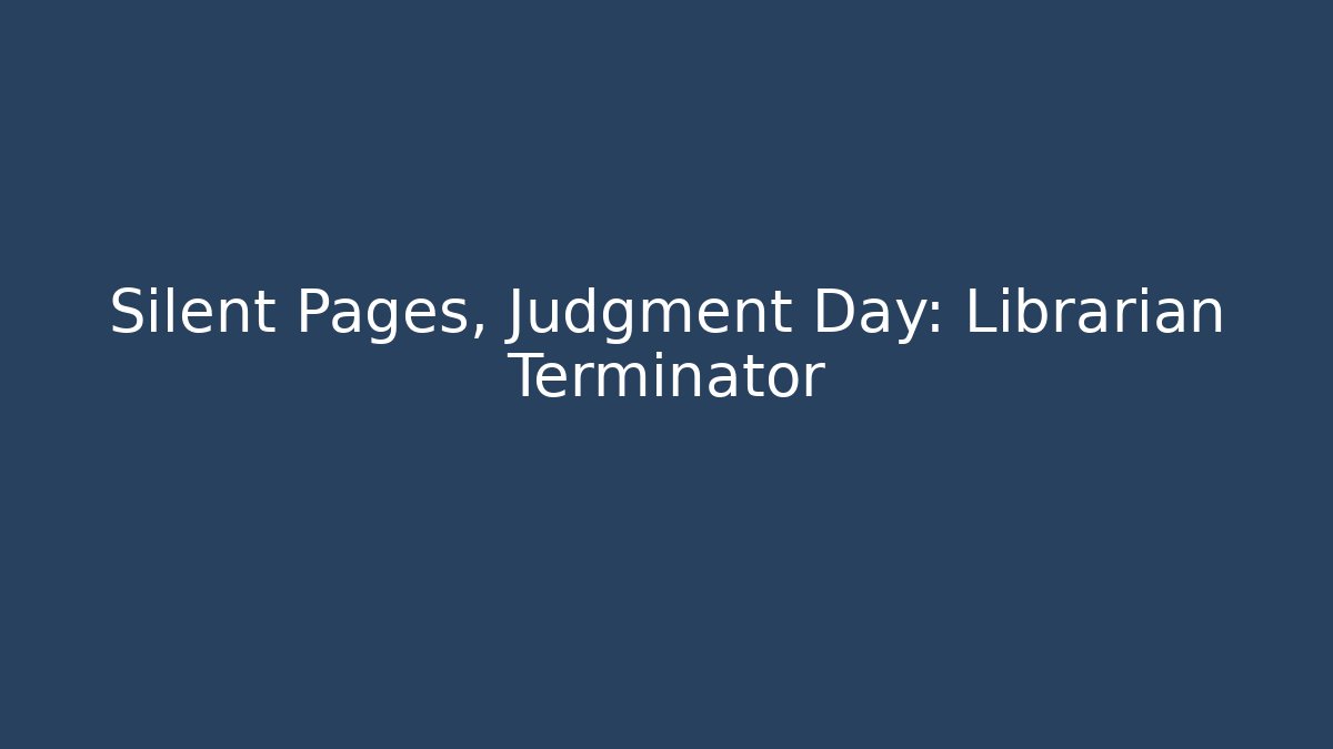 Silent Pages, Judgment Day: Librarian Terminator
