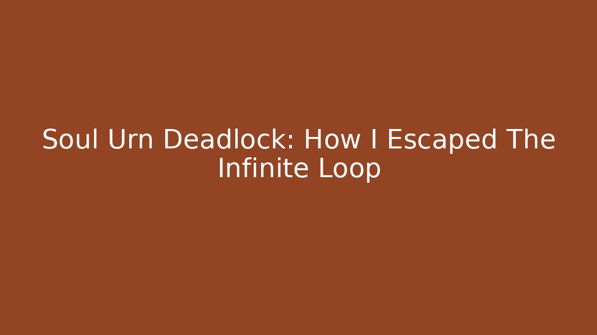 Soul Urn Deadlock: How I Escaped The Infinite Loop