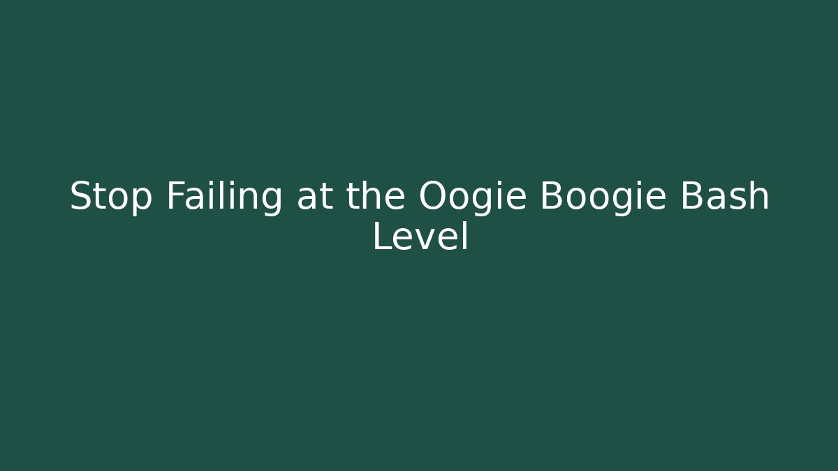 Stop Failing at the Oogie Boogie Bash Level