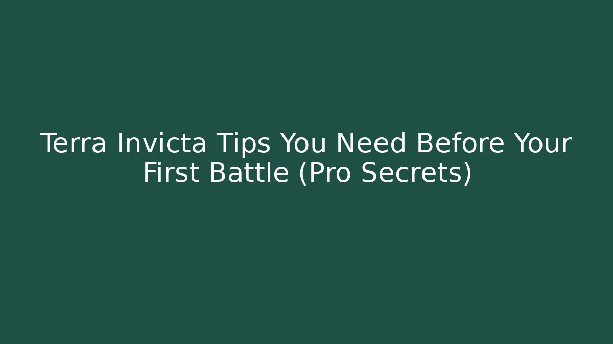 Terra Invicta Tips You Need Before Your First Battle (Pro Secrets) - Celivion