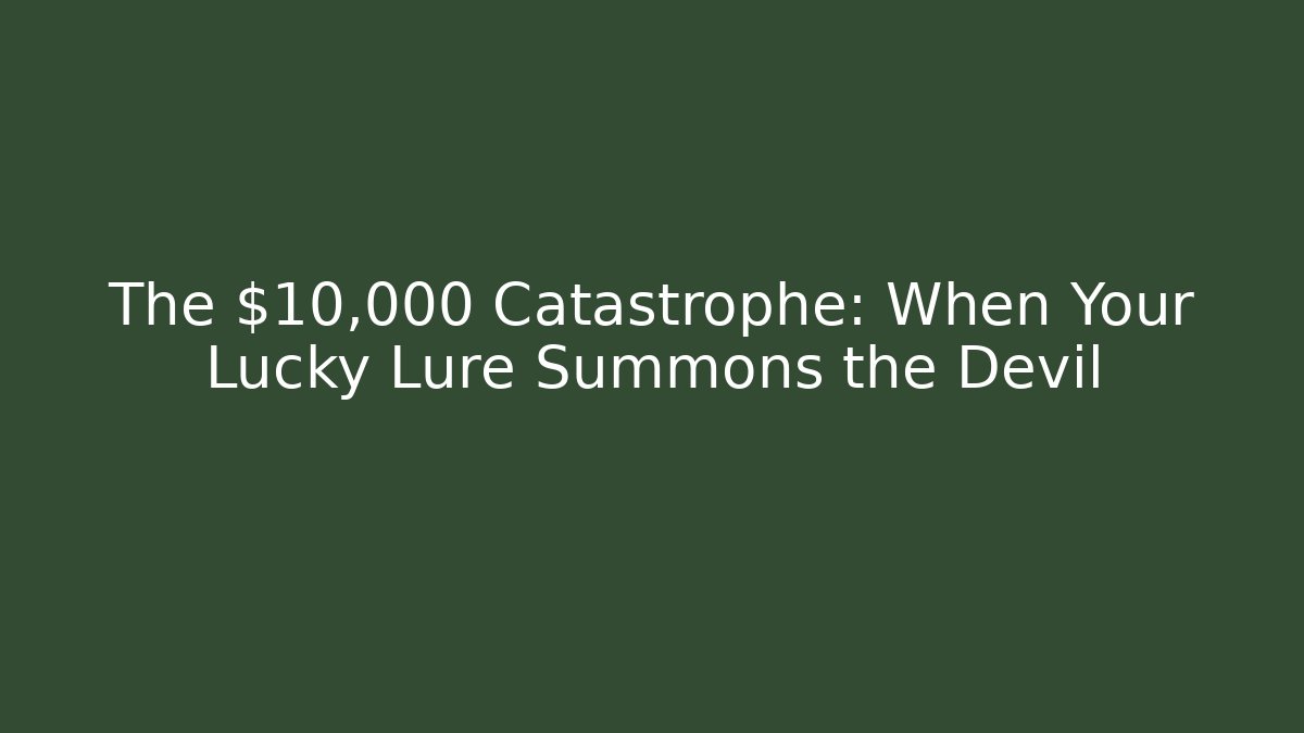 The $10,000 Catastrophe: When Your Lucky Lure Summons the Devil