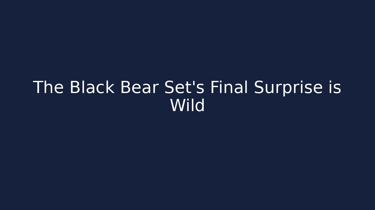 The Black Bear Set's Final Surprise is Wild - Celivion