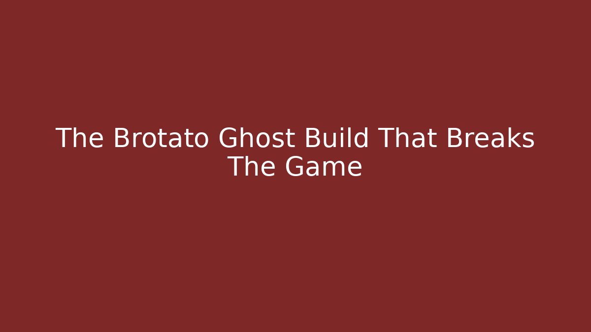 The Brotato Ghost Build That Breaks The Game