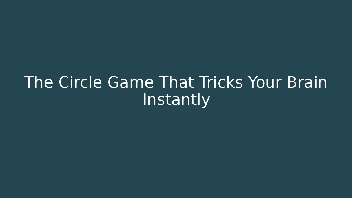 The Circle Game That Tricks Your Brain Instantly