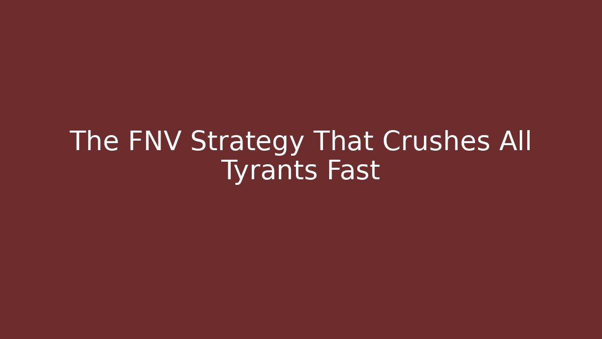 The FNV Strategy That Crushes All Tyrants Fast - Celivion