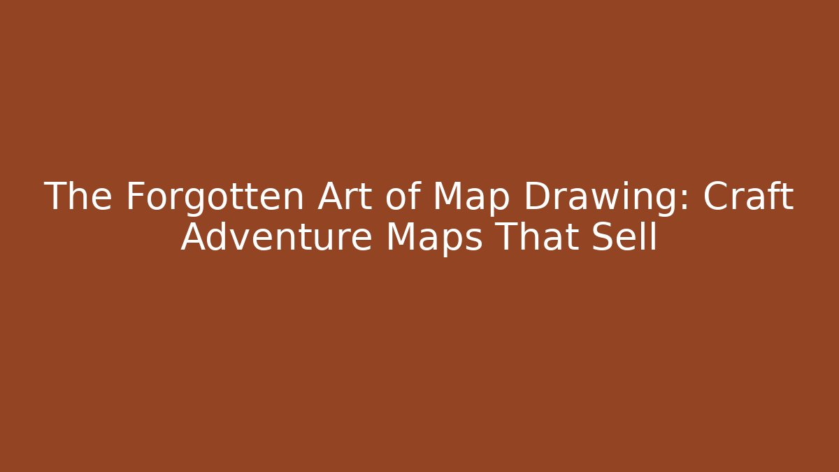 The Forgotten Art of Map Drawing: Craft Adventure Maps That Sell