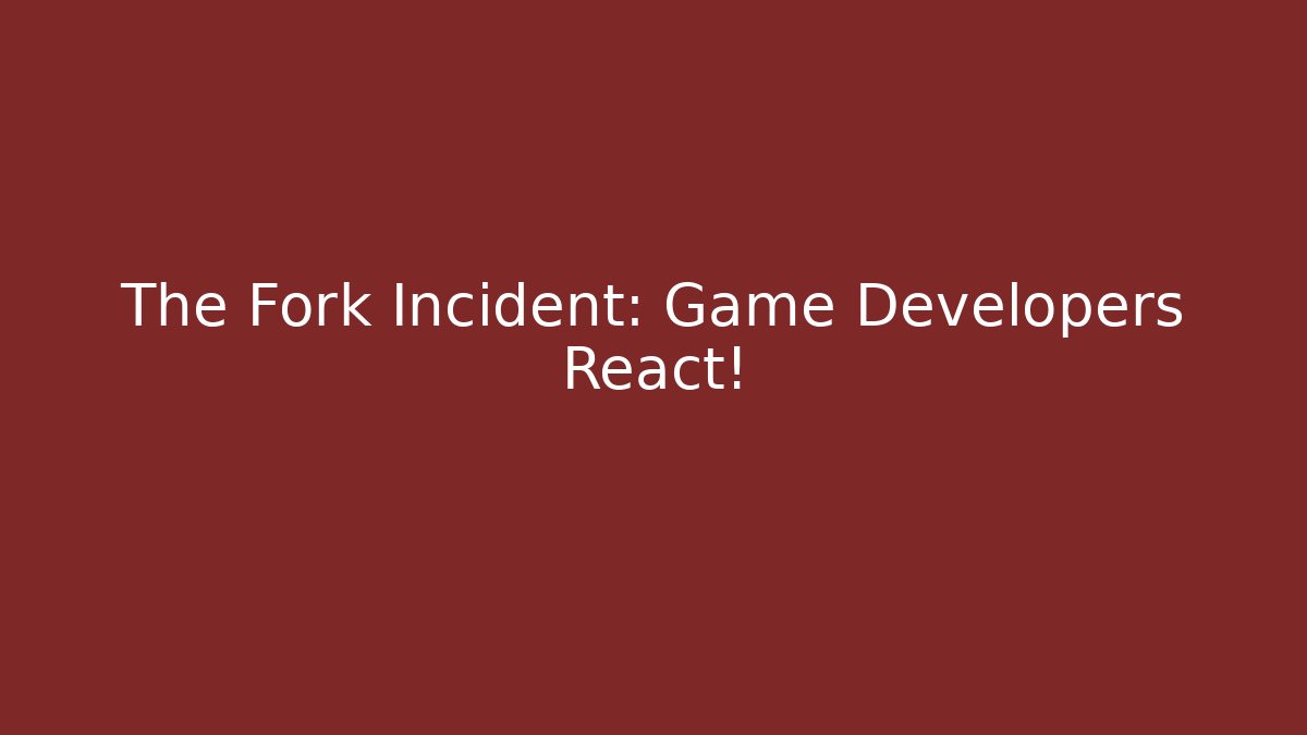The Fork Incident: Game Developers React!