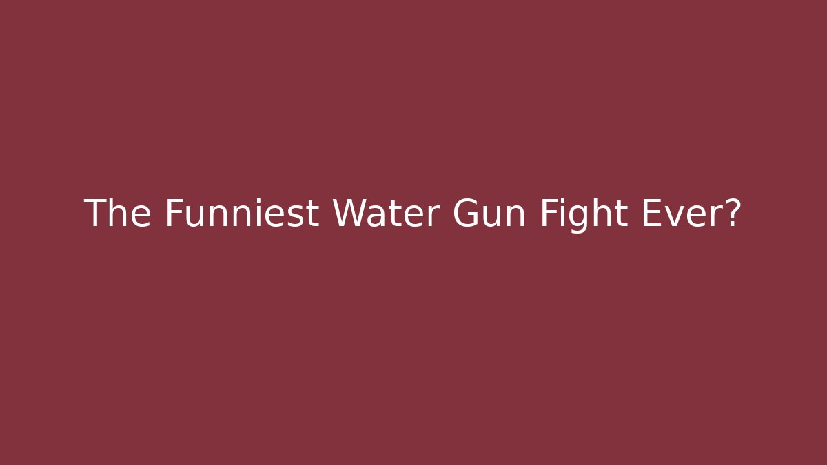 The Funniest Water Gun Fight Ever?