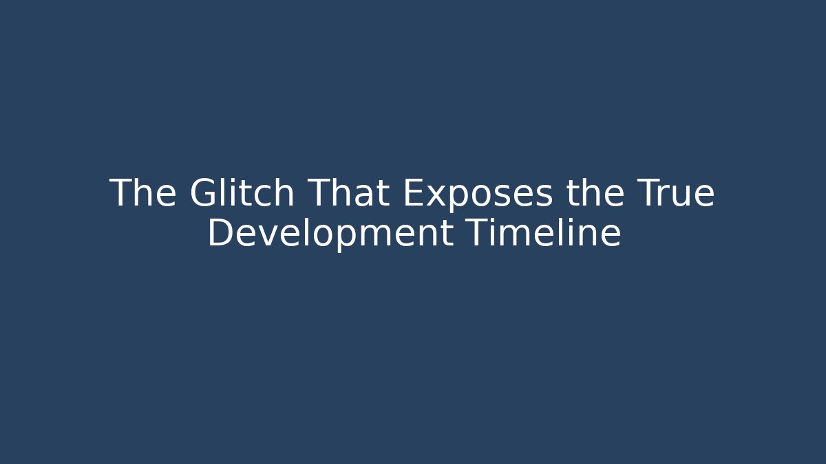 The Glitch That Exposes the True Development Timeline - Celivion
