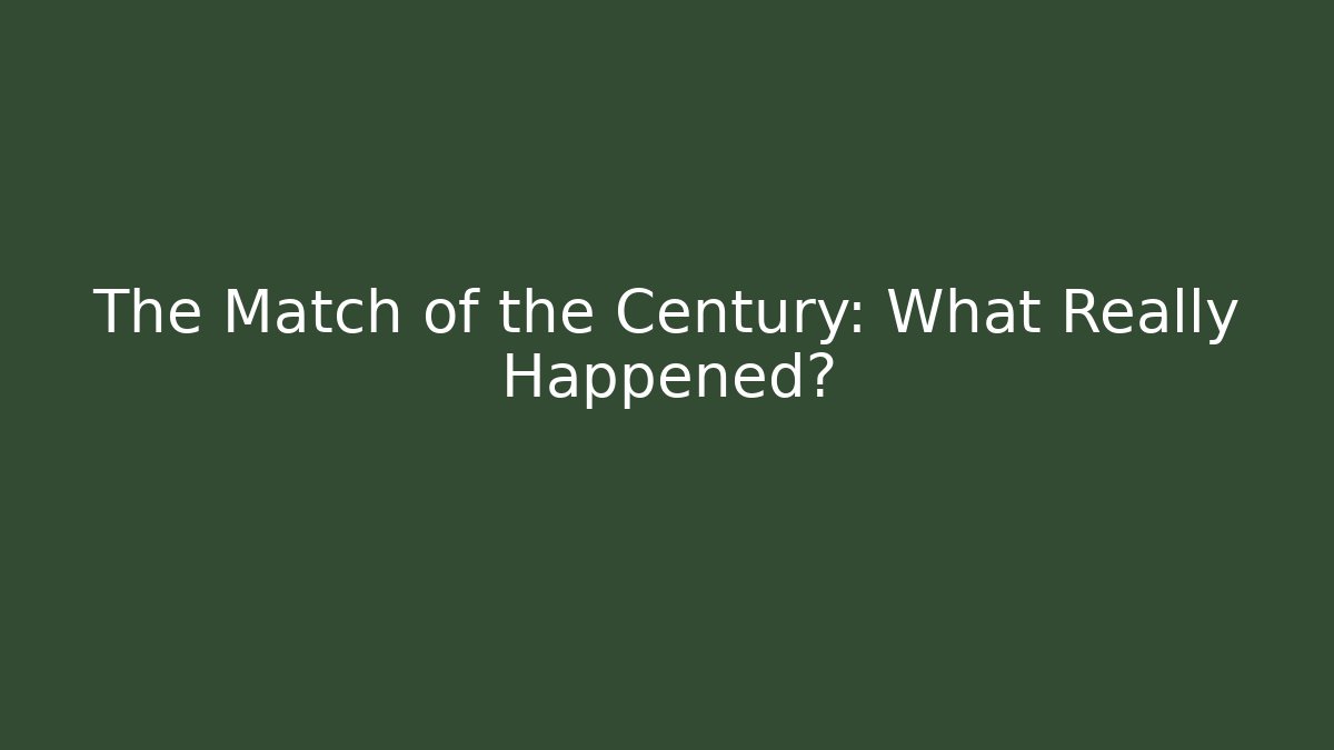 The Match of the Century: What Really Happened?