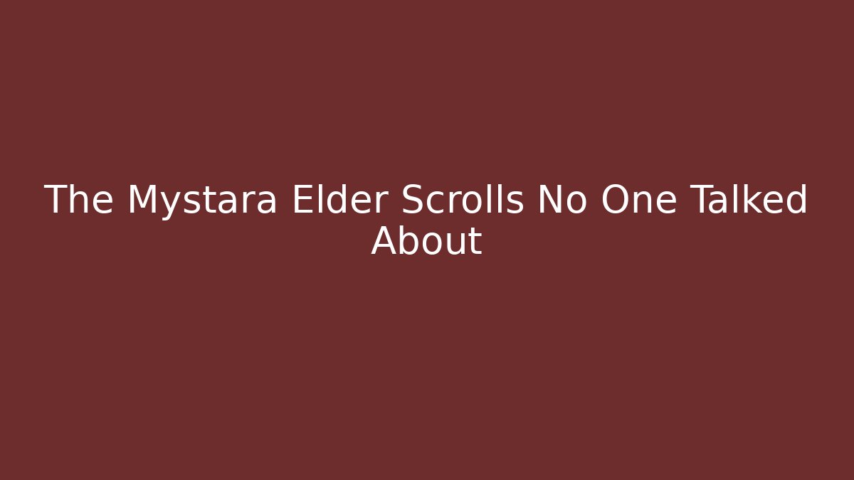 The Mystara Elder Scrolls No One Talked About