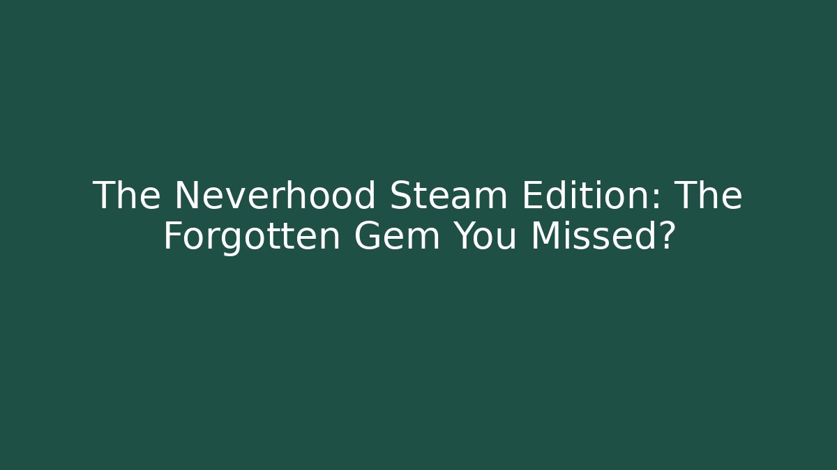 The Neverhood Steam Edition: The Forgotten Gem You Missed? - Celivion