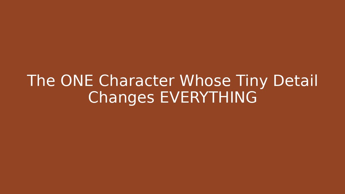 The ONE Character Whose Tiny Detail Changes EVERYTHING - Celivion
