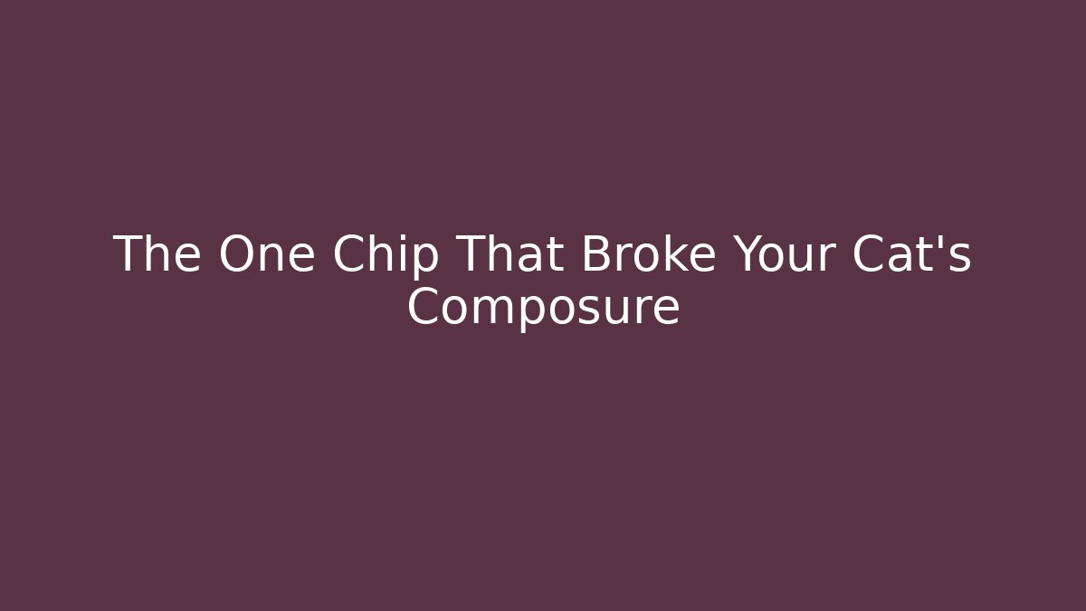 The One Chip That Broke Your Cat’s Composure