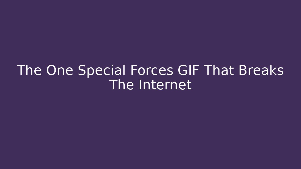 The One Special Forces GIF That Breaks The Internet