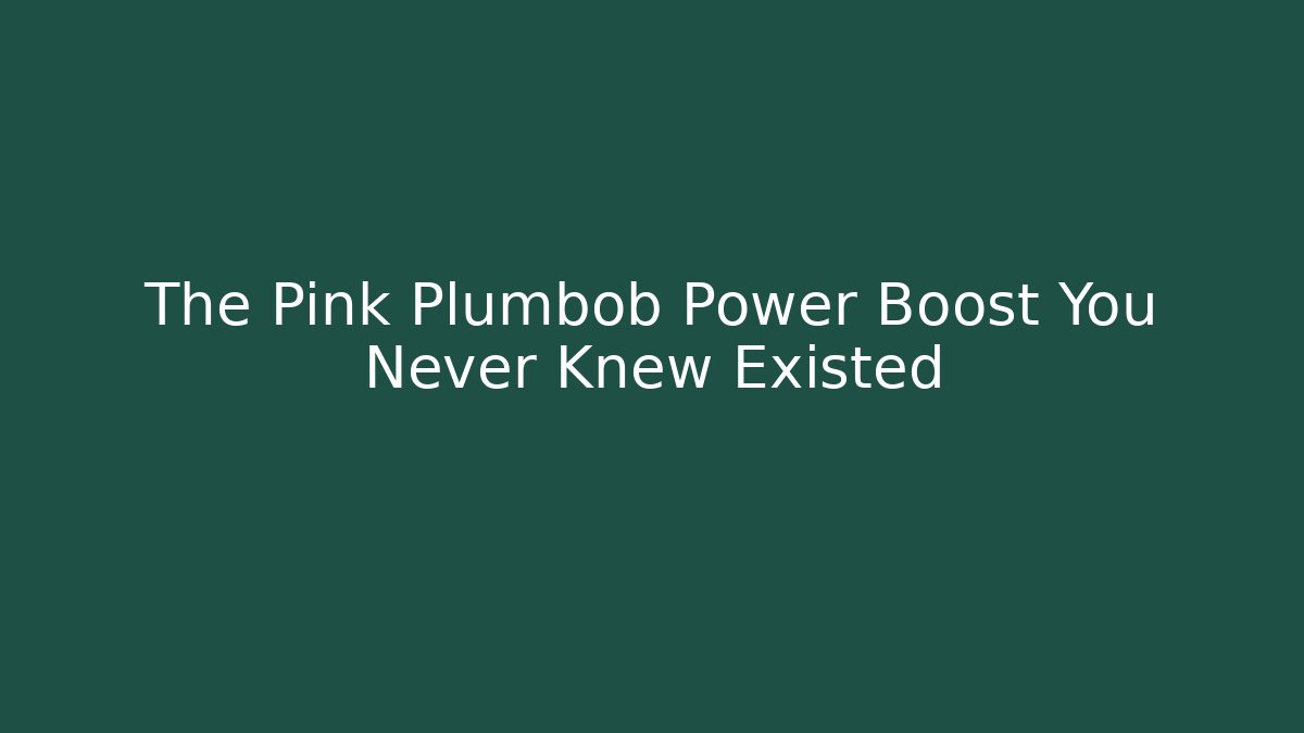 The Pink Plumbob Power Boost You Never Knew Existed