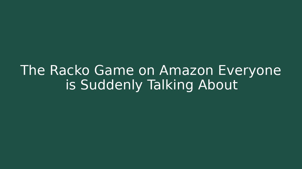 The Racko Game on Amazon Everyone is Suddenly Talking About
