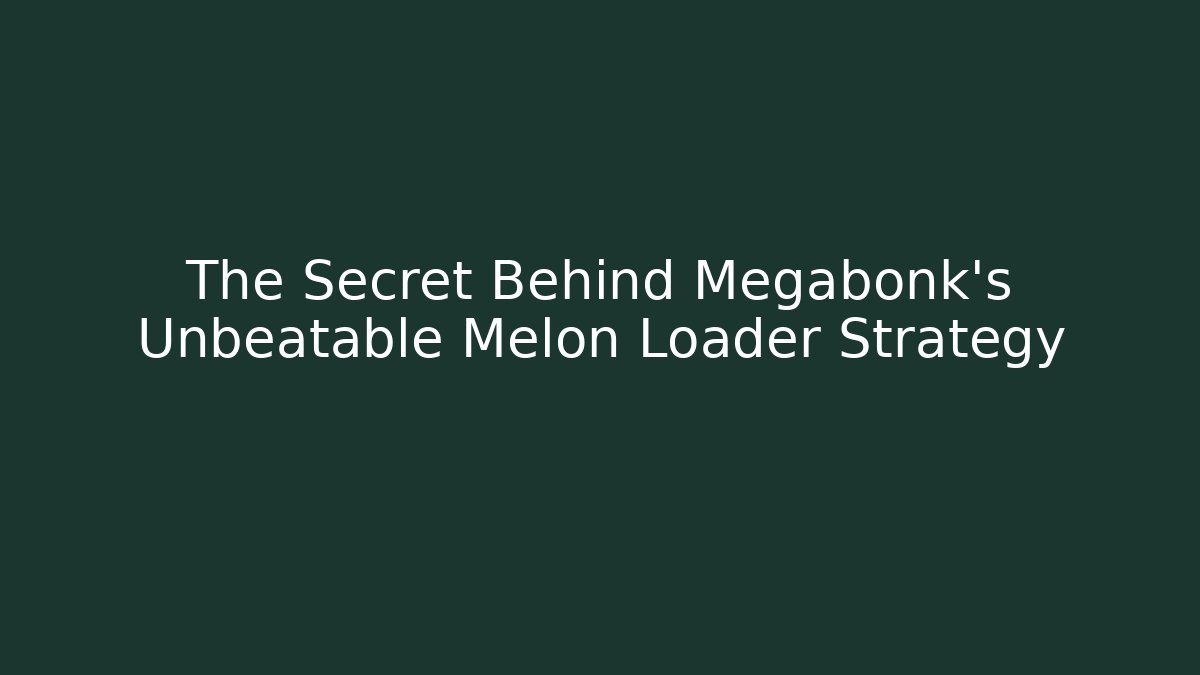 The Secret Behind Megabonk's Unbeatable Melon Loader Strategy