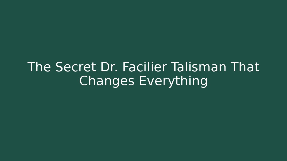 The Secret Dr. Facilier Talisman That Changes Everything - Celivion