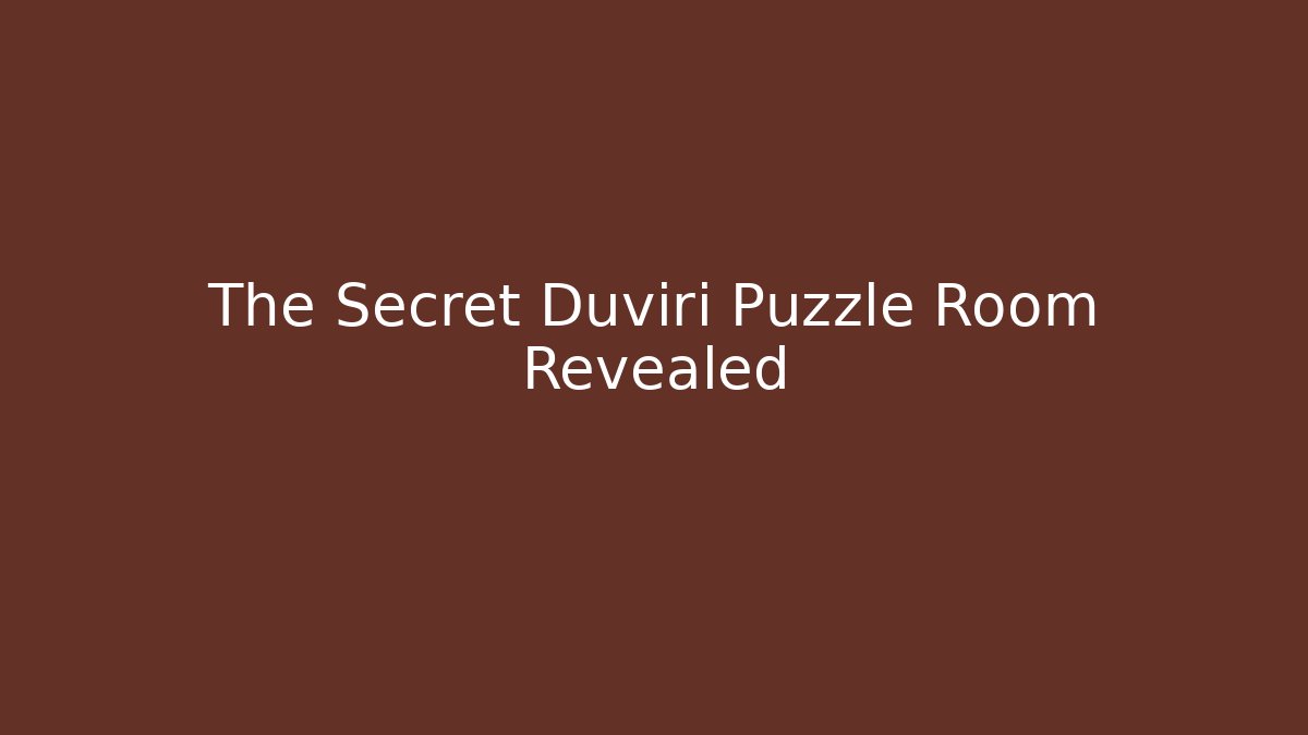 The Secret Duviri Puzzle Room Revealed