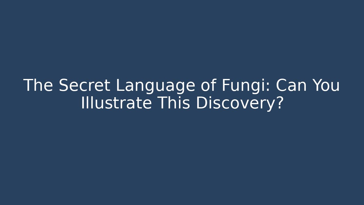 The Secret Language of Fungi: Can You Illustrate This Discovery?