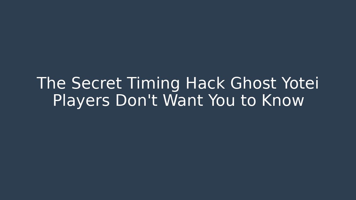 The Secret Timing Hack Ghost Yotei Players Don't Want You to Know
