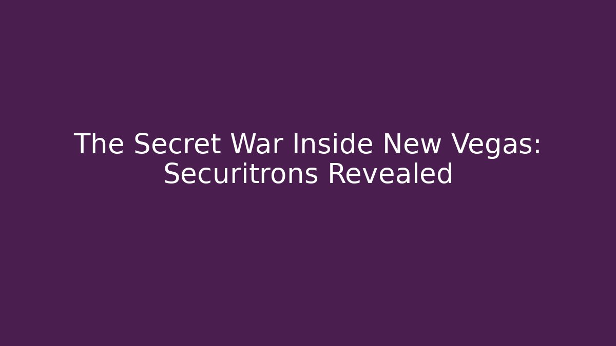 The Secret War Inside New Vegas: Securitrons Revealed