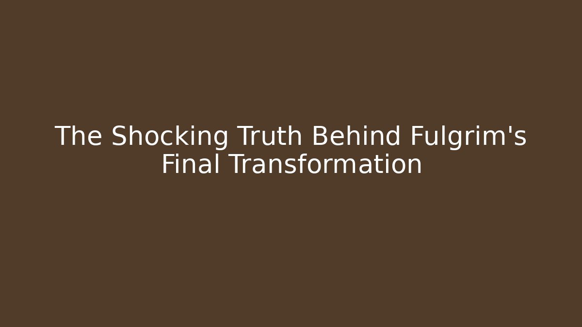 The Shocking Truth Behind Fulgrim's Final Transformation