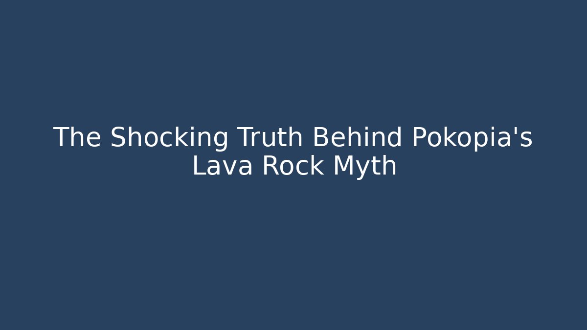 The Shocking Truth Behind Pokopia's Lava Rock Myth