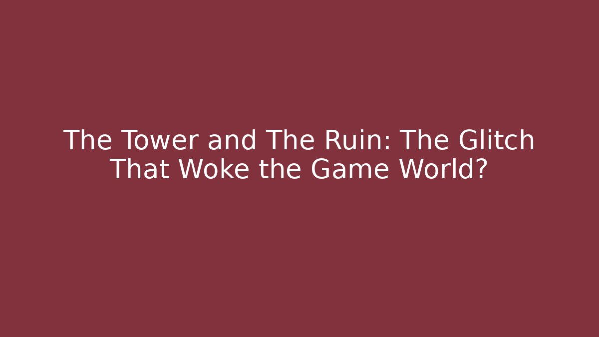 The Tower and The Ruin: The Glitch That Woke the Game World?