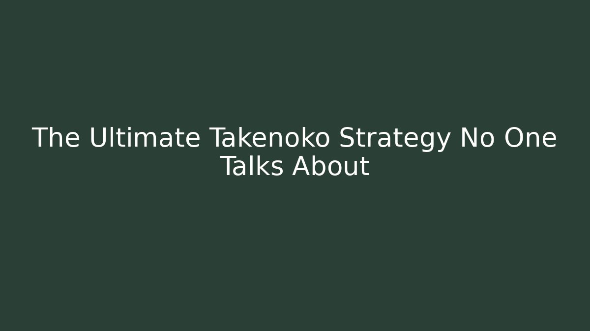 The Ultimate Takenoko Strategy No One Talks About