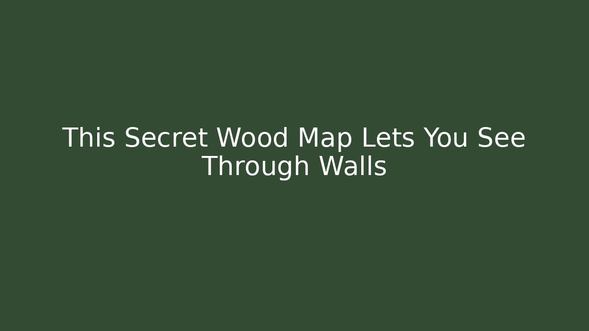 This Secret Wood Map Lets You See Through Walls