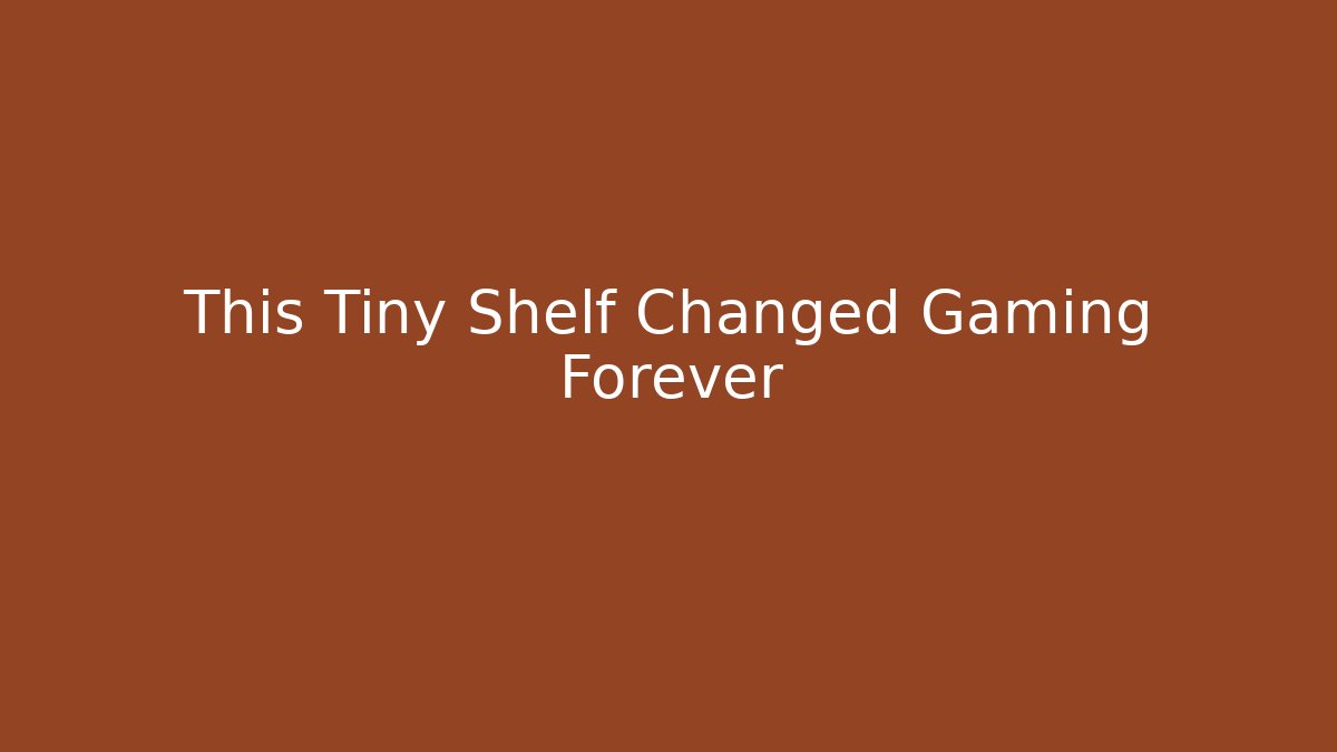This Tiny Shelf Changed Gaming Forever - Celivion