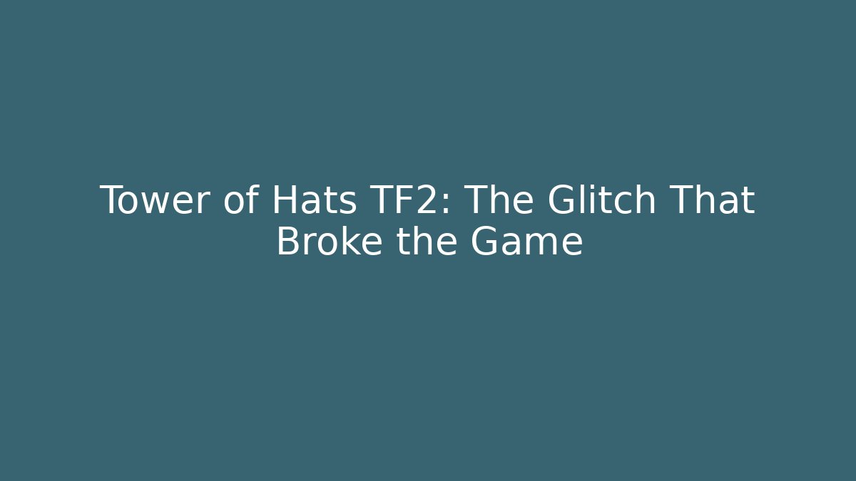 Tower of Hats TF2: The Glitch That Broke the Game
