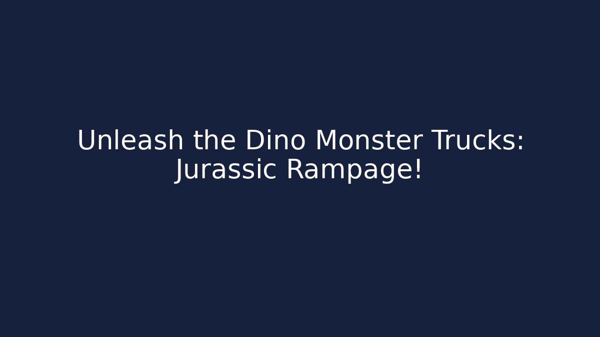 Unleash the Dino Monster Trucks: Jurassic Rampage!