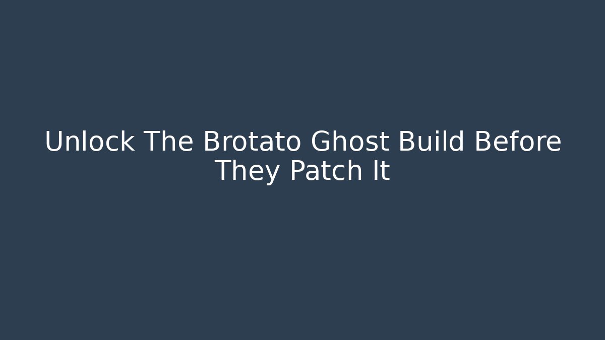 Unlock The Brotato Ghost Build Before They Patch It - Celivion