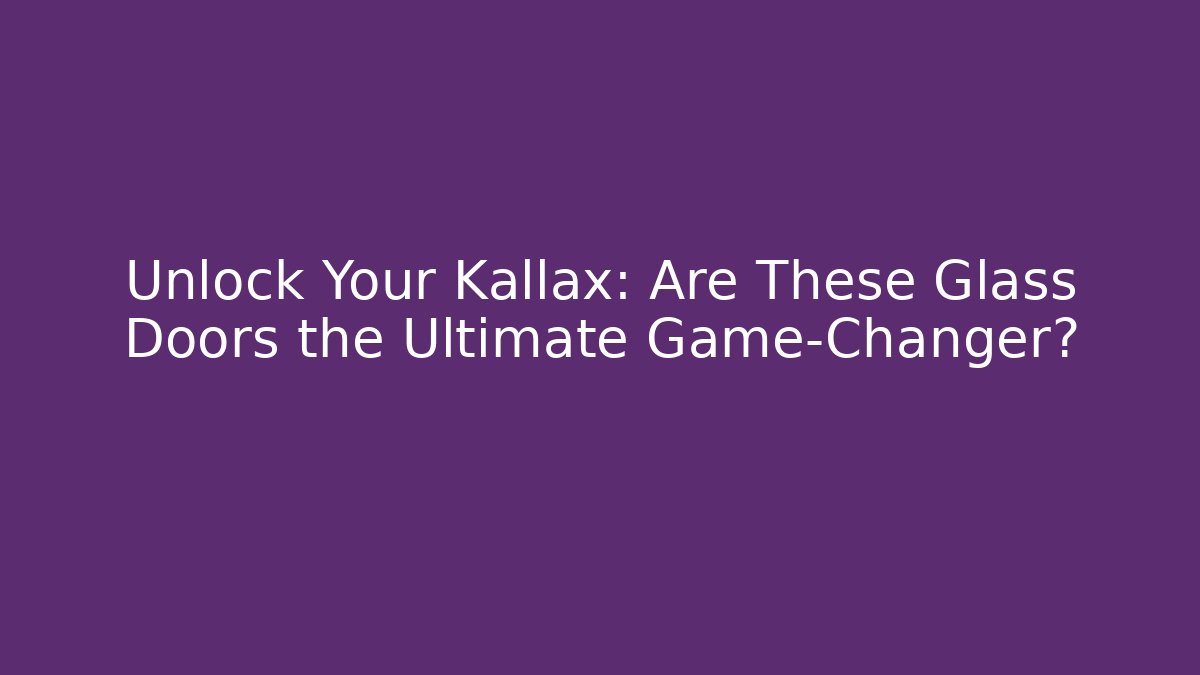 Unlock Your Kallax: Are These Glass Doors the Ultimate Game-Changer?