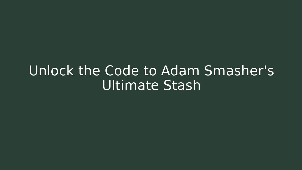 Unlock the Code to Adam Smasher's Ultimate Stash - Celivion