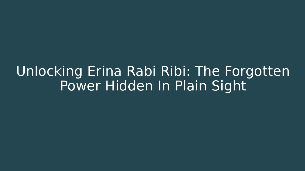 Unlocking Erina Rabi Ribi: The Forgotten Power Hidden In Plain Sight - Celivion