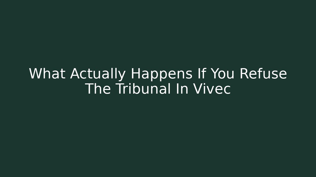 What Actually Happens If You Refuse The Tribunal In Vivec
