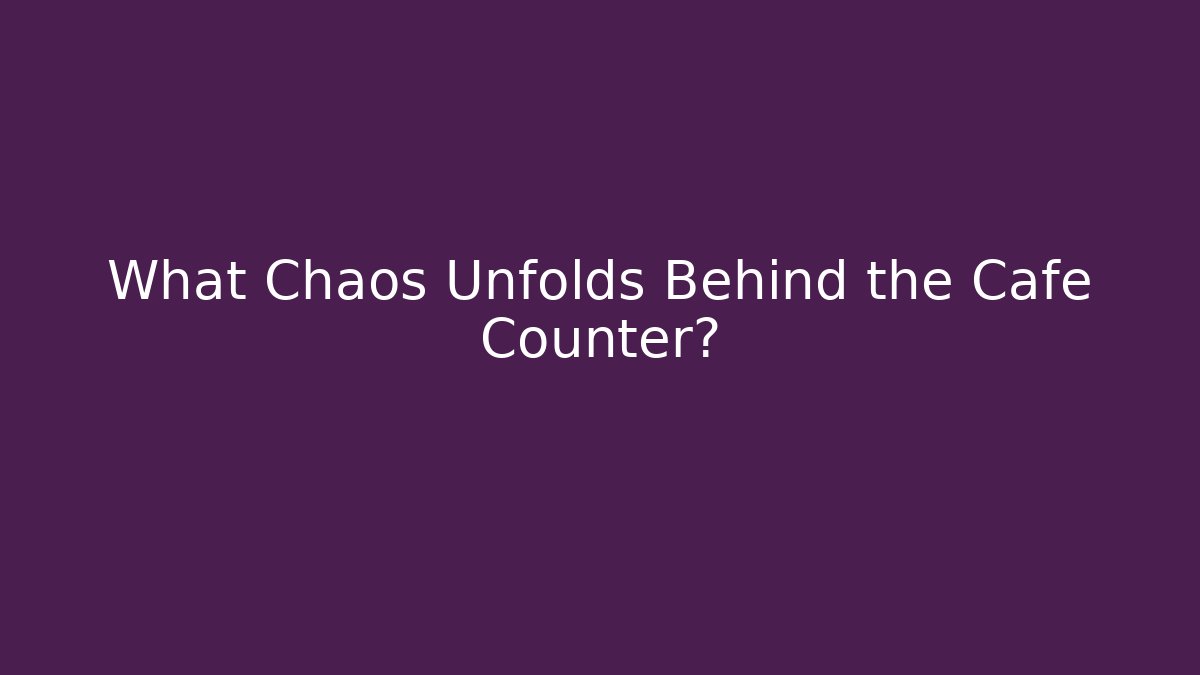 What Chaos Unfolds Behind the Cafe Counter?