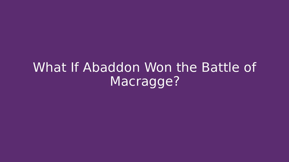 What If Abaddon Won the Battle of Macragge?