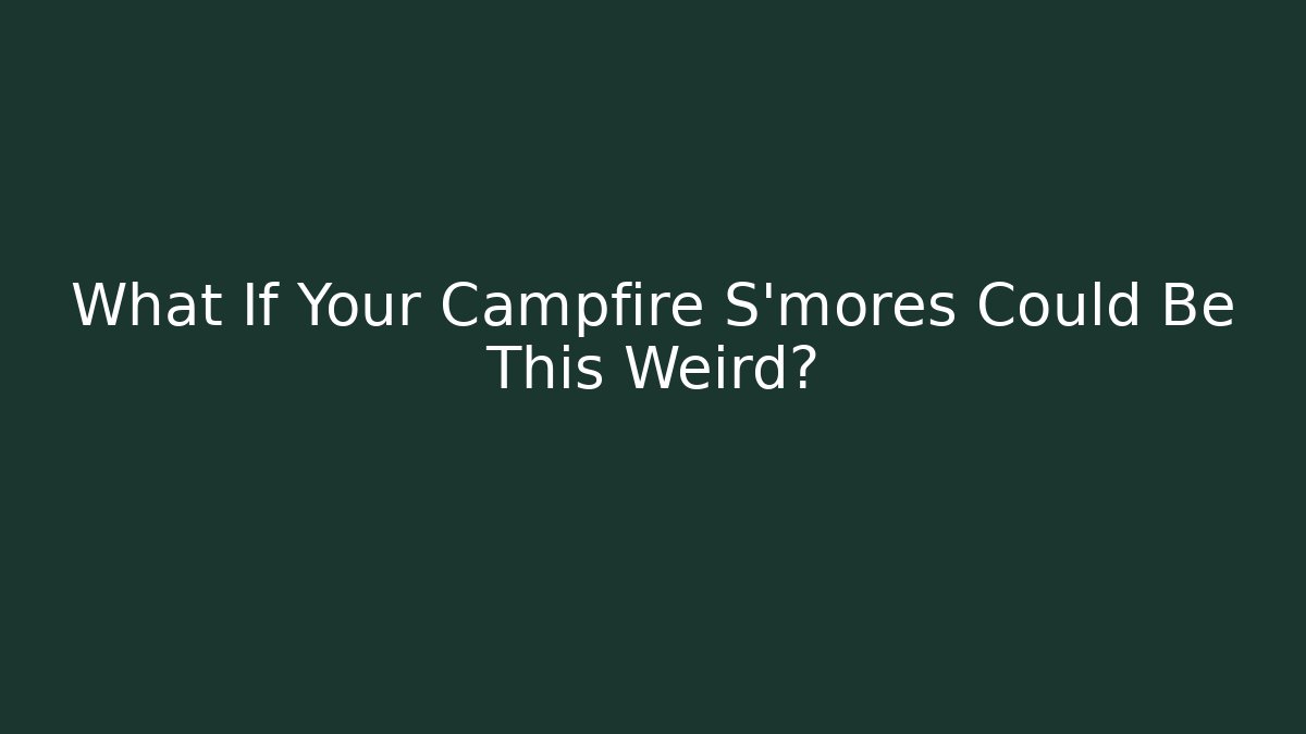 What If Your Campfire S'mores Could Be This Weird?