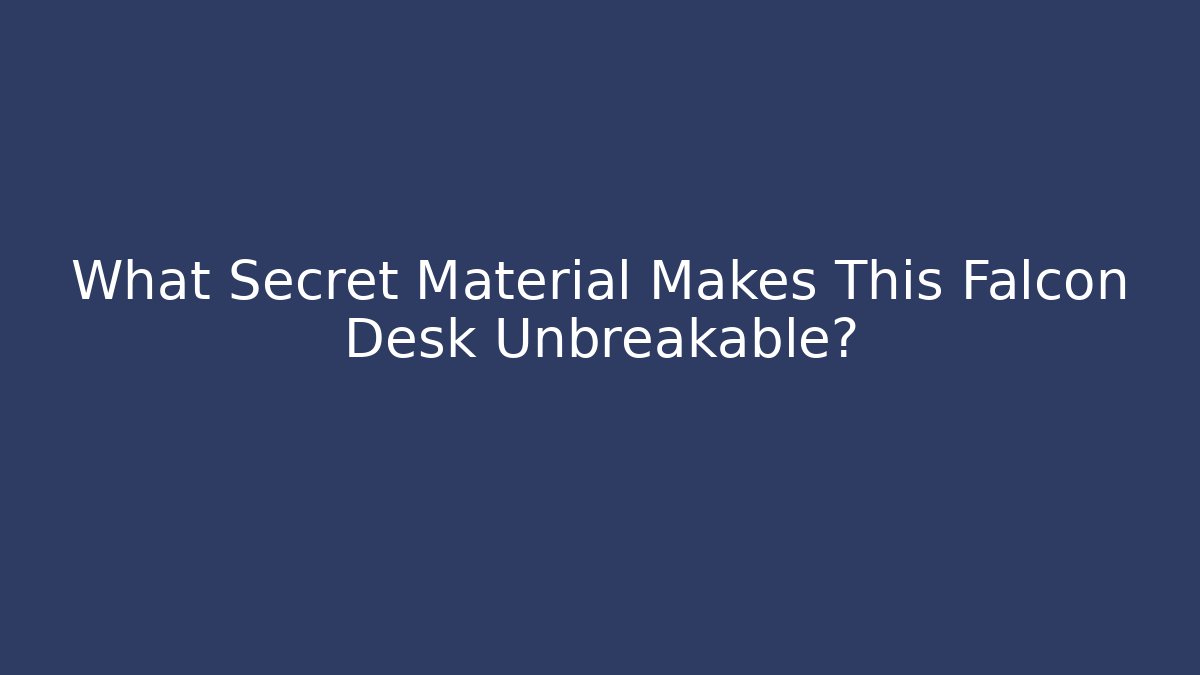 What Secret Material Makes This Falcon Desk Unbreakable?