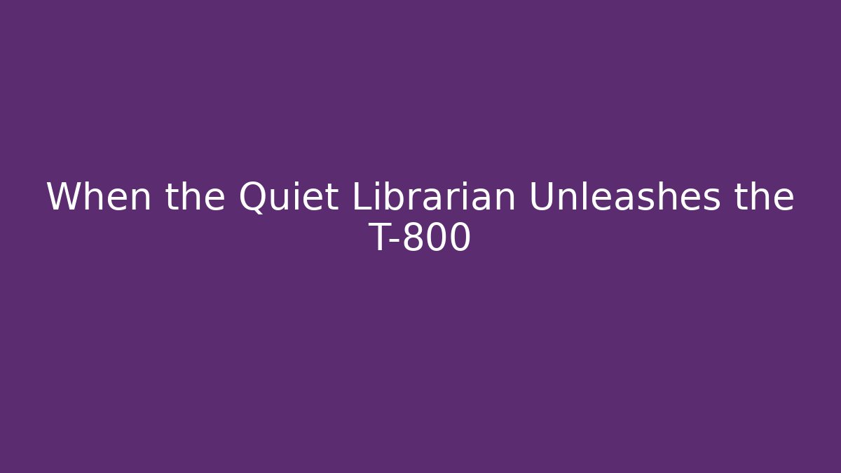 When the Quiet Librarian Unleashes the T-800