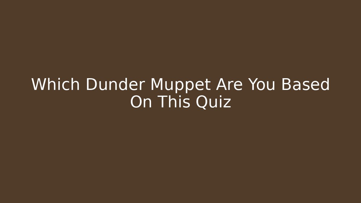 Which Dunder Muppet Are You Based On This Quiz
