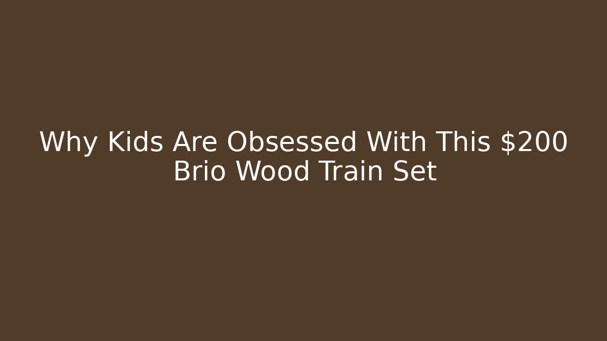 Why Kids Are Obsessed With This $200 Brio Wood Train Set