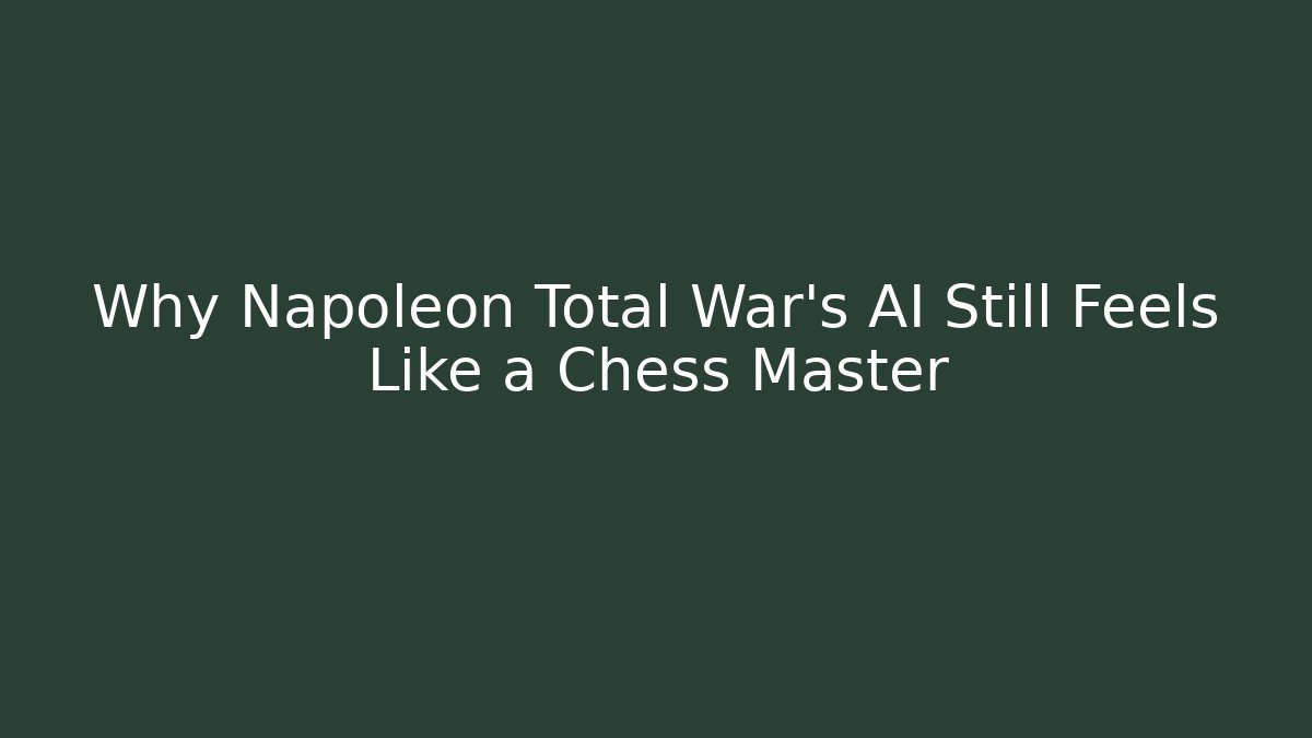 Why Napoleon Total War's AI Still Feels Like a Chess Master