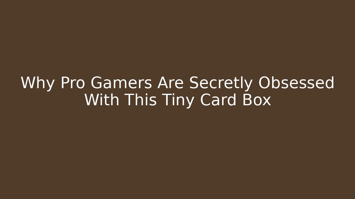 Why Pro Gamers Are Secretly Obsessed With This Tiny Card Box