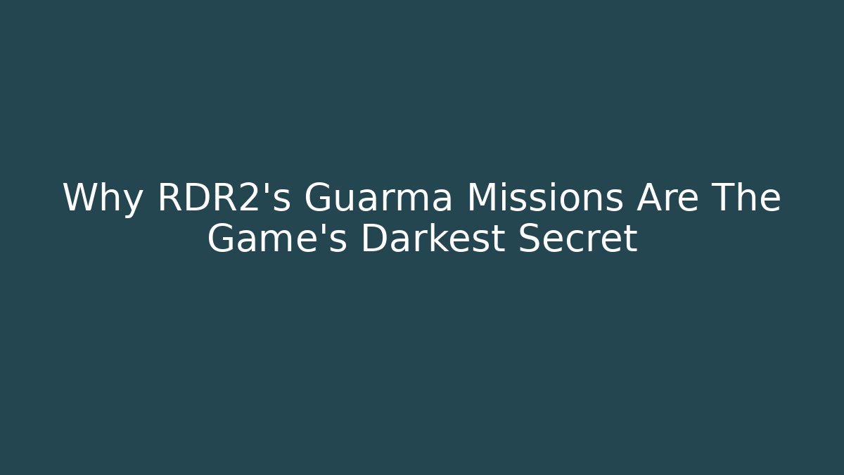 Why RDR2's Guarma Missions Are The Game's Darkest Secret